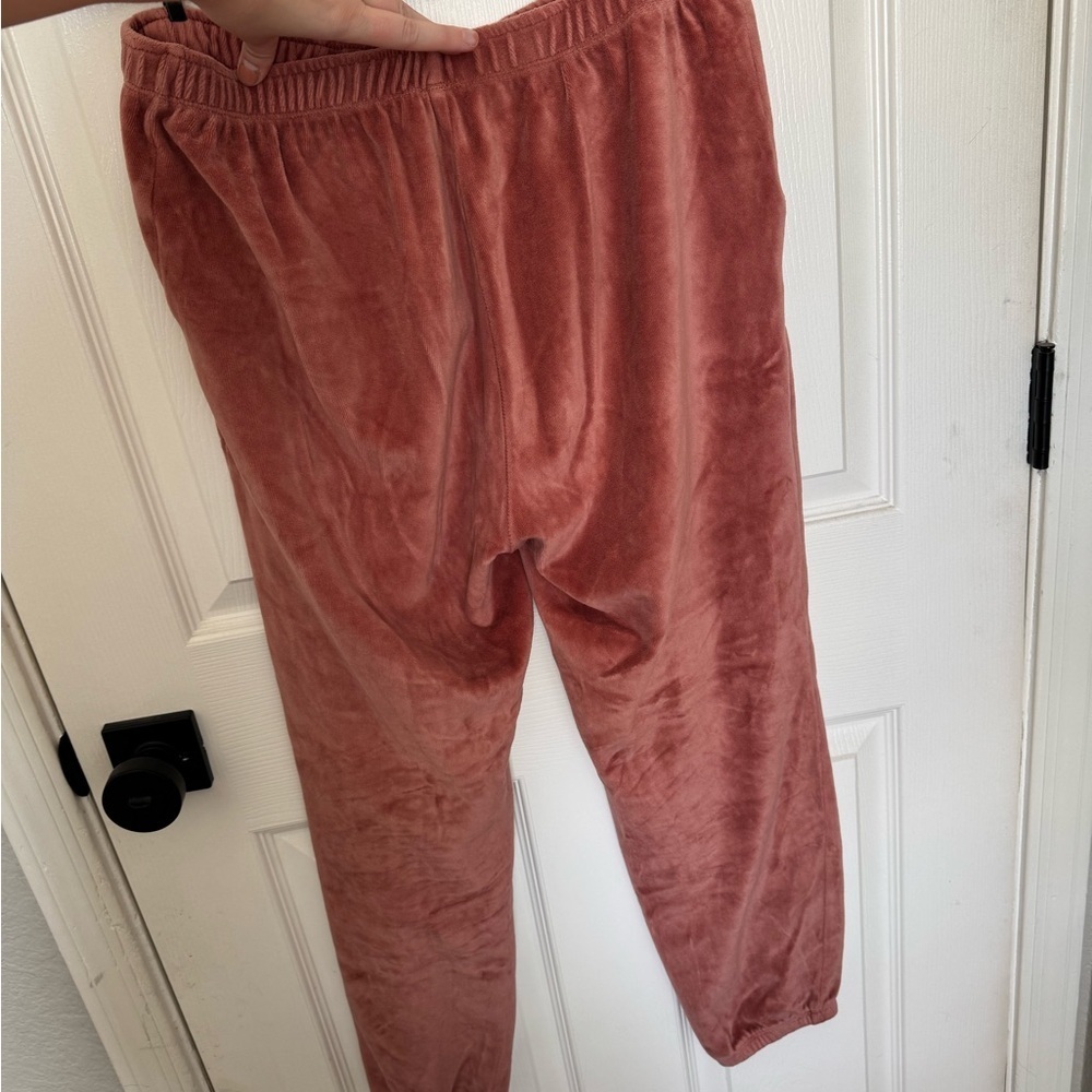 Aerie Pink Velour Jogger Sweatpants - Picture 5 of 5